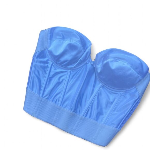 vintage 90s pearl white strapless bustier - Picture 3 of 6